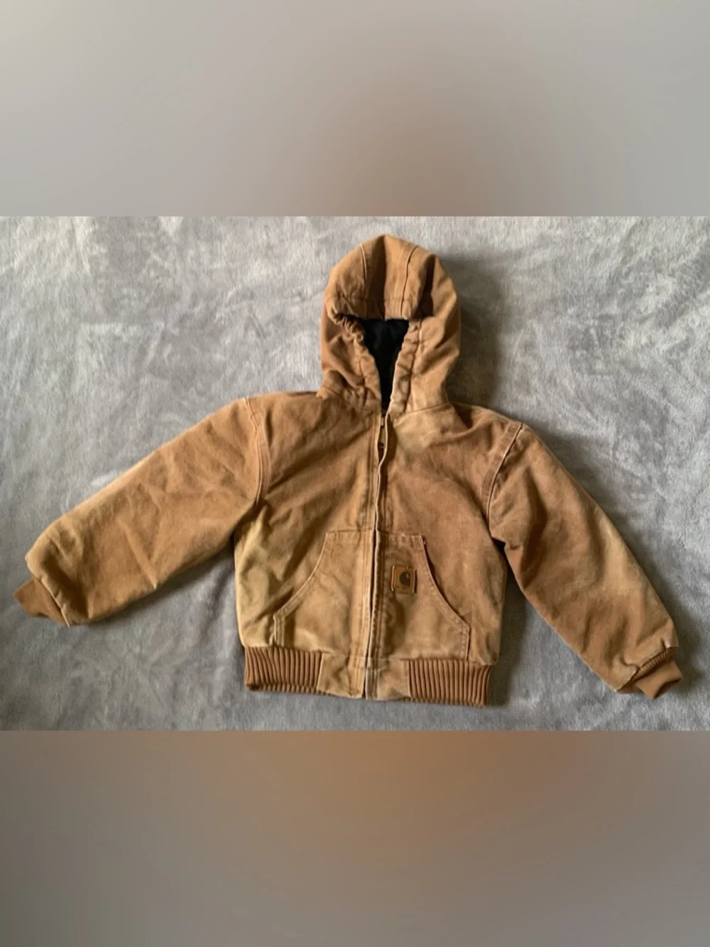 Carhartt Kids Tan Hooded Puffer Jacket